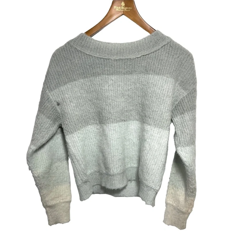 Free People Autumn Sky Cloud Combo Long‎ Sleeve Soft Cozy Sweater XS